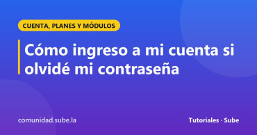 Tarjeta del tutorial: Cómo ingreso a mi cuenta si olvidé mi contraseña