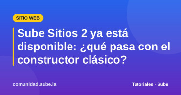 Tarjeta del tutorial: Sube Sitios 2 ya está disponible: ¿qué pasa con el constructor clásico?